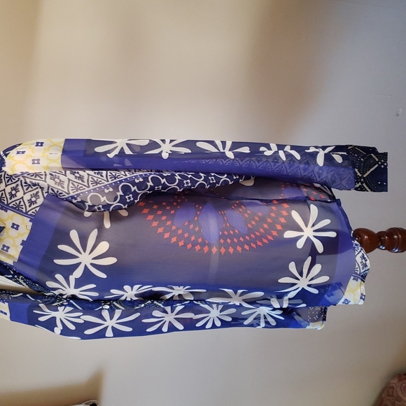 Desiqual Ladies Long Sleeve Sheer Blouse Medium - Picture 4 of 7